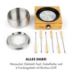 Bambus Fondue Edelstahl-Topf 800W -Haushaltsgeräte Geschäft 10035221 de 0004 logo