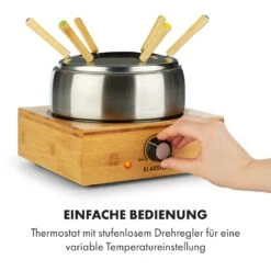 Bambus Fondue Edelstahl-Topf 800W -Haushaltsgeräte Geschäft 10035221 de 0005 logo