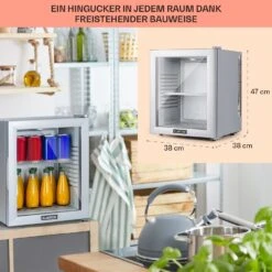 Brooklyn 24 Mini-Kühlschrank Glastür LED Ablage -Haushaltsgeräte Geschäft 10035224 DE 0006 usp
