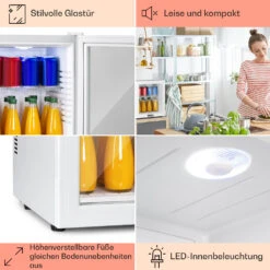 Brooklyn 32 Mini-Kühlschrank Glastür LED Ablage -Haushaltsgeräte Geschäft 10035225 DE 0005 usp