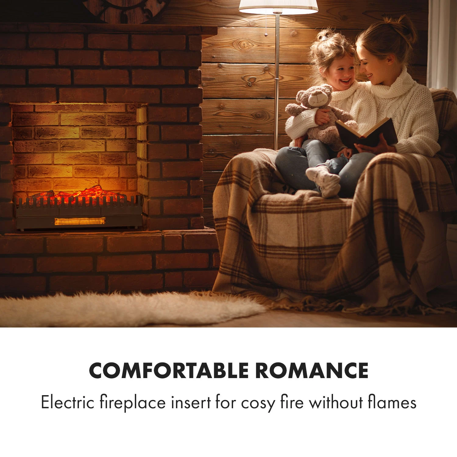 Kamini FXL Elektrischer Kamin Kamineinsatz 1000/2000W 2W LED Schwarz 4 Kamini FXL Elektrischer Kamin Kamineinsatz 1000/2000W 2W LED Schwarz – Bild 2