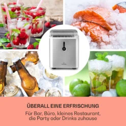Chillout Eiswürfelmaschine Bulleteis 12kg/24h Wassertank: 1,5 L -Haushaltsgeräte Geschäft 10035319 de 0003 usp