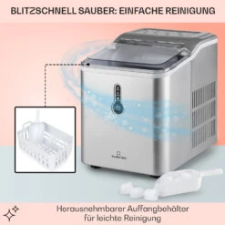 Chillout Eiswürfelmaschine Bulleteis 12kg/24h Wassertank: 1,5 L -Haushaltsgeräte Geschäft 10035319 de 0005 usp