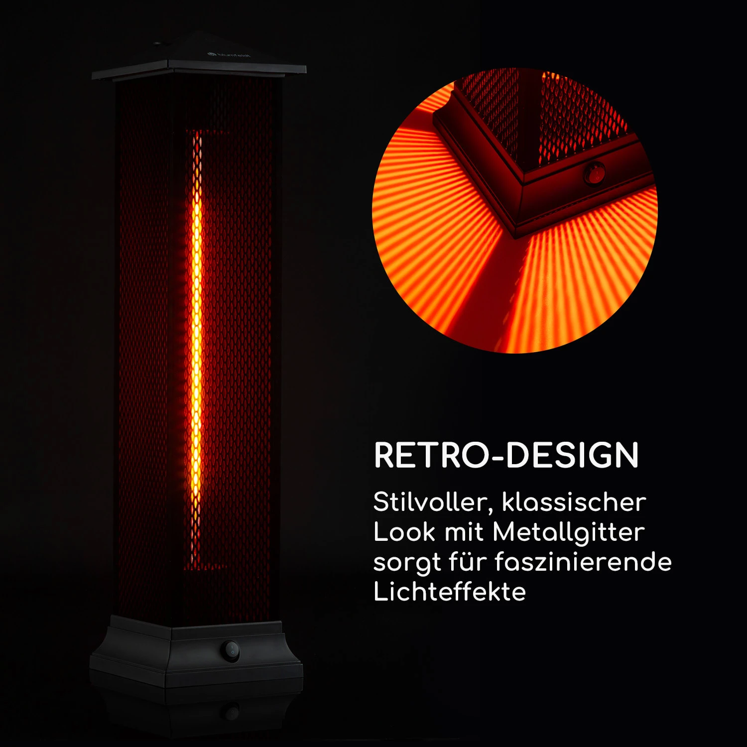 Heat Tower Infrarot-Heizstrahler 1500W Carbon-Heizelement IP55 7 Heat Tower Infrarot-Heizstrahler 1500W Carbon-Heizelement IP55 – Bild 5