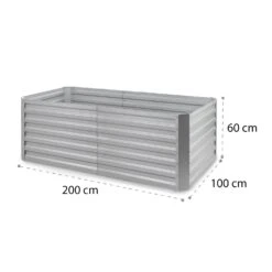 High Grow Straight Hochbeet 200x60x100cm 1200l Stahl -Haushaltsgeräte Geschäft 10035351 yy 0008 logo blumfeldt High Grow Straight 200x60x100cm silber