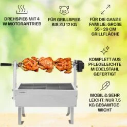Sauenland Mini Rotisserie-Grill Drehspieß 4W 12kg Max. Edelstahl 10 Sauenland Mini Rotisserie-Grill Drehspieß 4W 12kg Max. Edelstahl -Haushaltsgeräte Geschäft 10035371 de 0002 usp