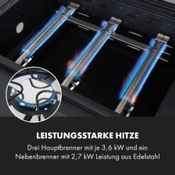 Kingsville Smoker Kombigrill Gas Kohle Smoker 13,5kW 3+1 Brenner -Haushaltsgeräte Geschäft 10035409 de 0005 logo