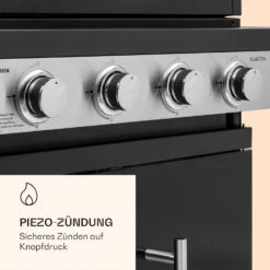 Valdosta 4.1 Gasgrill 4 X 2,8 KW + 2,5 KW Brenner Edelstahl Mobil -Haushaltsgeräte Geschäft 10035415 de 0006 logo