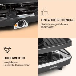 Entrecote 2-in-1 Raclettegrill & Fondue Naturstein 1100W 8 Personen -Haushaltsgeräte Geschäft 10035419 de 0004 logo