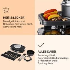 Entrecote 2-in-1 Raclettegrill & Fondue Naturstein 1100W 8 Personen -Haushaltsgeräte Geschäft 10035419 de 0005 logo