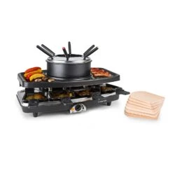 Entrecote 2-in-1 Raclettegrill & Fondue Naturstein 1100W 8 Personen