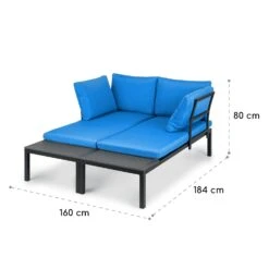 Cartagena Lounger 2 Zweisitzer Mit Tisch Stahl Polyester -Haushaltsgeräte Geschäft 10035434 yy 0009 logo