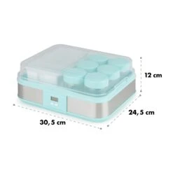 Gaia Greek Joghurt-Maker 1,26 L 6 Gläser Inkl. Sieb-Box -Haushaltsgeräte Geschäft 10035435 yy 0008 logo Klarstein Gaia Greek Joghurtmaker mint