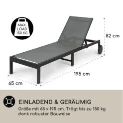 Lucca Lounger Liegestuhl Polyester Aluminium 4-Stufen -Haushaltsgeräte Geschäft 10035443 de 0004 usp