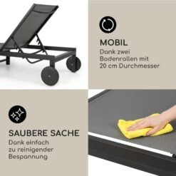 Lucca Lounger Liegestuhl Polyester Aluminium 4-Stufen -Haushaltsgeräte Geschäft 10035443 de 0005 usp