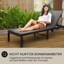 Lucca Lounger Liegestuhl Polyester Aluminium 4-Stufen -Haushaltsgeräte Geschäft 10035443 de 0006 usp
