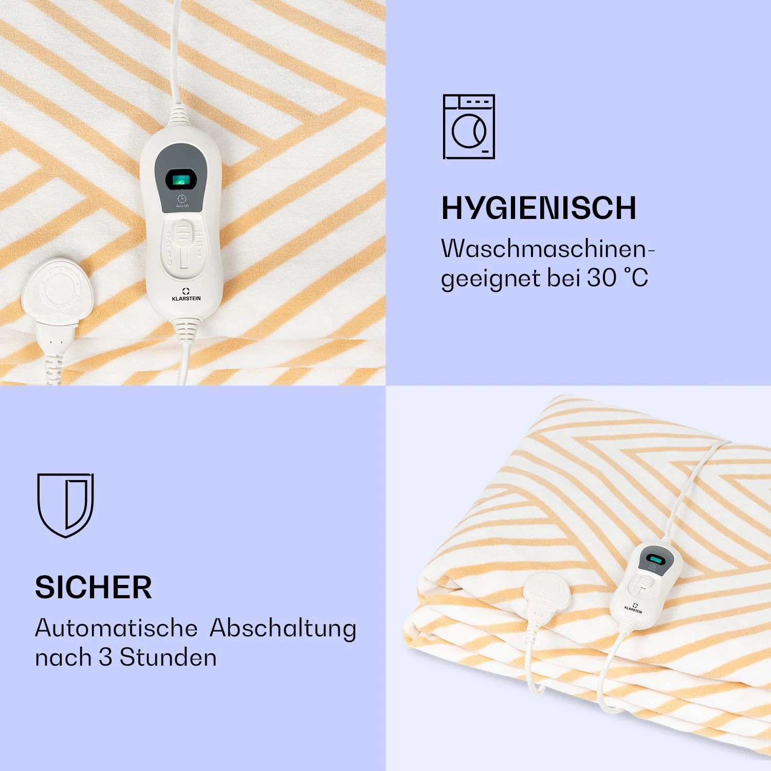 Dr. Watson XXL Heizdecke 3 Stufen Waschbar 200x180cm Mikroplüsch 6 Dr. Watson XXL Heizdecke 3 Stufen Waschbar 200x180cm Mikroplüsch – Bild 4