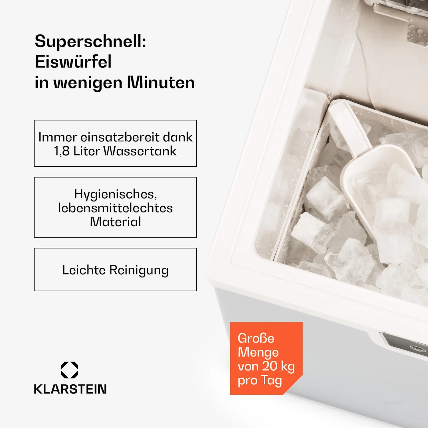 Icefestival Cube Eiswürfelbereiter 400W 1,9l 20kg/24h 4 Icefestival Cube Eiswürfelbereiter 400W 1,9l 20kg/24h – Bild 2