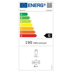 Reserva 8 Slim Uno Weinkühlschrank 8 Flaschen 23 Liter Edelstahl -Haushaltsgeräte Geschäft 10035861 energy label