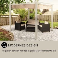 Pantheon Pergola Aluminiumkantrohr 3x3m 4 Eckpfosten Wasserabweisend -Haushaltsgeräte Geschäft 10035876 DE 0006 usp
