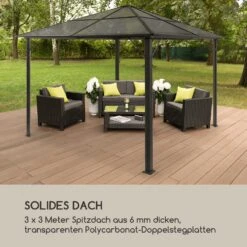 Pantheon Solid Sky Ambient Solar Pavillon Mit Grauem Dach 3x3m Polycarbonat Aluminium 17 Pantheon Solid Sky Ambient Solar Pavillon Mit Grauem Dach 3x3m Polycarbonat Aluminium -Haushaltsgeräte Geschäft 10035899 de 0007 logo