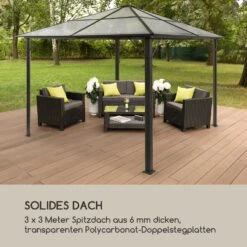 Pantheon Solid Sky Ambient Solar Pavillon 3x3m Polycarbonat Aluminium -Haushaltsgeräte Geschäft 10035900 de 0007 logo