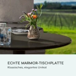 Patras Pearl Bistro-Tisch Jugendstil Marmor Ø 60 Cm H 75 Cm Gusseisern -Haushaltsgeräte Geschäft 10035978 de 0003 logo