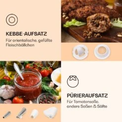 Mighty Mince Elektrischer Fleischwolf 500 - 1361 Watt 3 Lochscheiben -Haushaltsgeräte Geschäft 10036478 de 0004 logo