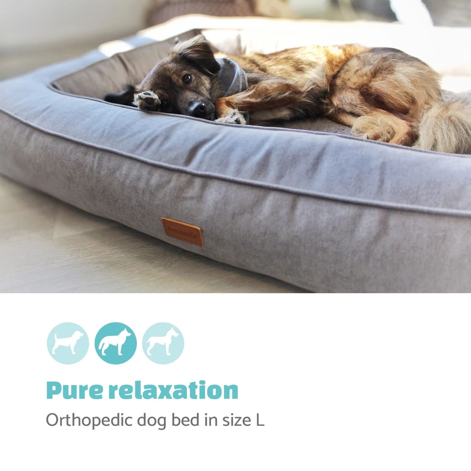 Bruno Hundebett Hundekorb | Waschbar | Orthopädisch | Rutschfest | Atmungsaktiv | Memory-Schaum | Größe L (100 X 17 X 70 Cm) 4 Bruno Hundebett Hundekorb | Waschbar | Orthopädisch | Rutschfest | Atmungsaktiv | Memory-Schaum | Größe L (100 X 17 X 70 Cm) – Bild 2