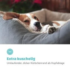 Emma Hundebett Hundekorb | Waschbar | Rutschfest | Atmungsaktiv | Wendematratze | Kissen | Größe L (100 X 30 X 90 Cm) -Haushaltsgeräte Geschäft 10037612 de 0004 logo