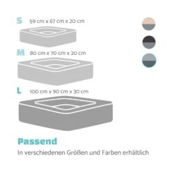 Emma Hundebett Hundekorb | Waschbar | Rutschfest | Atmungsaktiv | Wendematratze | Kissen | Größe L (100 X 30 X 90 Cm) -Haushaltsgeräte Geschäft 10037612 de 0007 logo