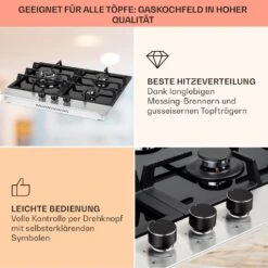 Alchemist 3 Gaskochfeld 3-flammig Aluminium-Brenner Glaskeramik -Haushaltsgeräte Geschäft 10037804 de 0004 usp