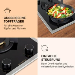 Goldflame Domino Prime Gaskochfeld 2-flammig Messing-Brenner Glaskeramik 11 Goldflame Domino Prime Gaskochfeld 2-flammig Messing-Brenner Glaskeramik -Haushaltsgeräte Geschäft 10037806 de 0003 logo