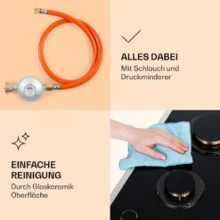 Goldflame Domino Prime Gaskochfeld 2-flammig Messing-Brenner Glaskeramik 14 Goldflame Domino Prime Gaskochfeld 2-flammig Messing-Brenner Glaskeramik -Haushaltsgeräte Geschäft 10037806 de 0006 logo