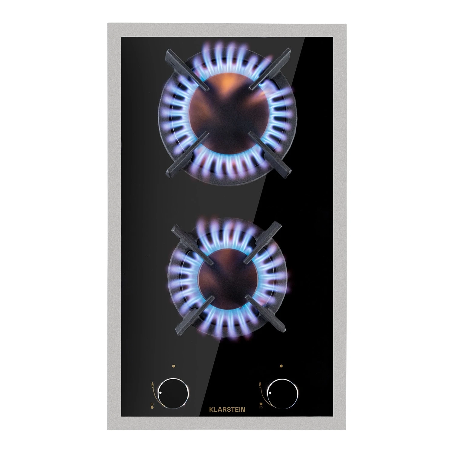 Goldflame Domino Prime Gaskochfeld 2-flammig Messing-Brenner Glaskeramik 3 Goldflame Domino Prime Gaskochfeld 2-flammig Messing-Brenner Glaskeramik