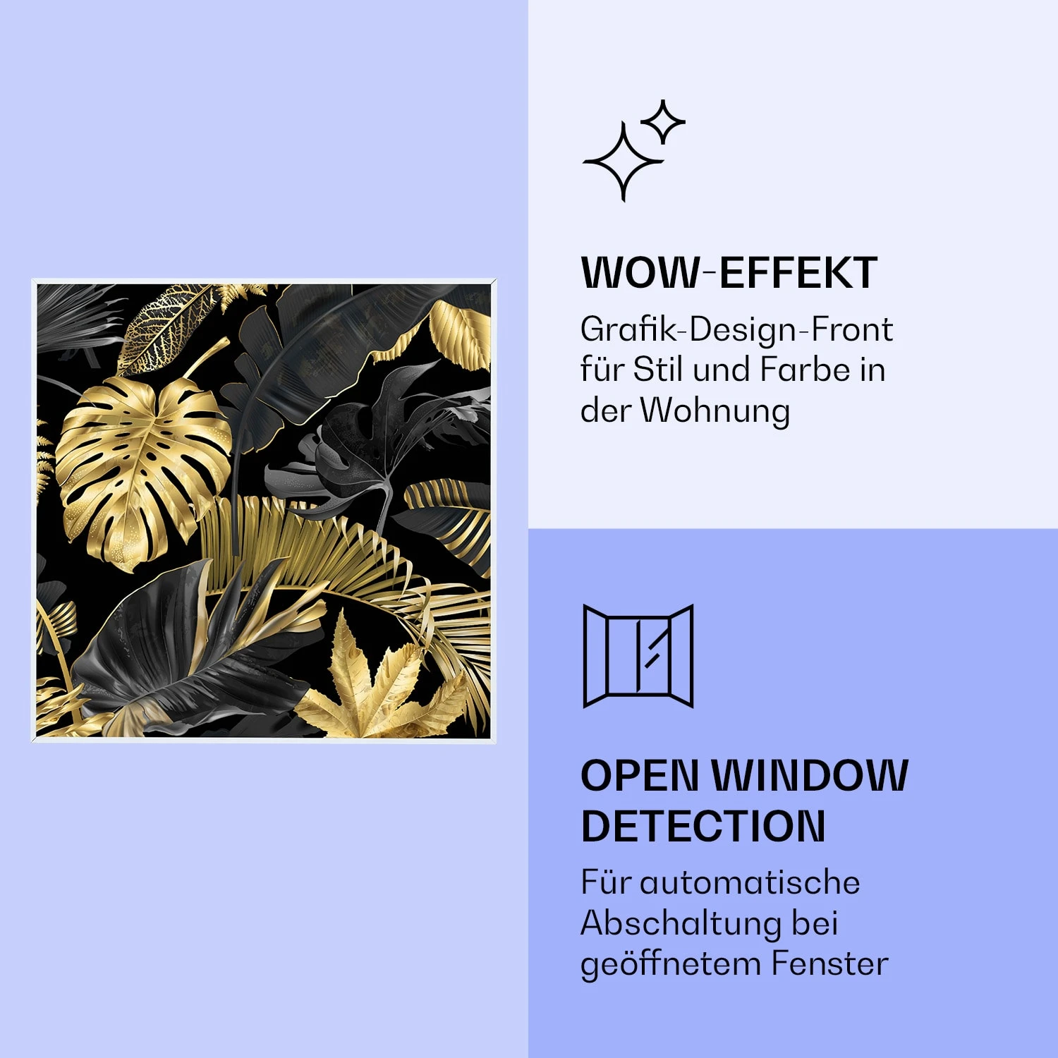 Wonderwall Air Art Smart Infrarotheizung Schwarze Blume 60x60cm 350W 8 Wonderwall Air Art Smart Infrarotheizung Schwarze Blume 60x60cm 350W – Bild 6