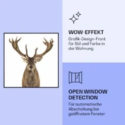 Wonderwall Air Art Smart Infrarotheizung Hirsch 60x60cm 350W -Haushaltsgeräte Geschäft 10037831 de 0006 logo