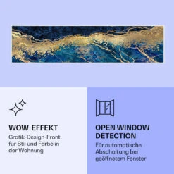 Wonderwall Air Art Smart Infrarotheizung Blauer Marmor 120x30cm 350W -Haushaltsgeräte Geschäft 10037850 de 0006 logo