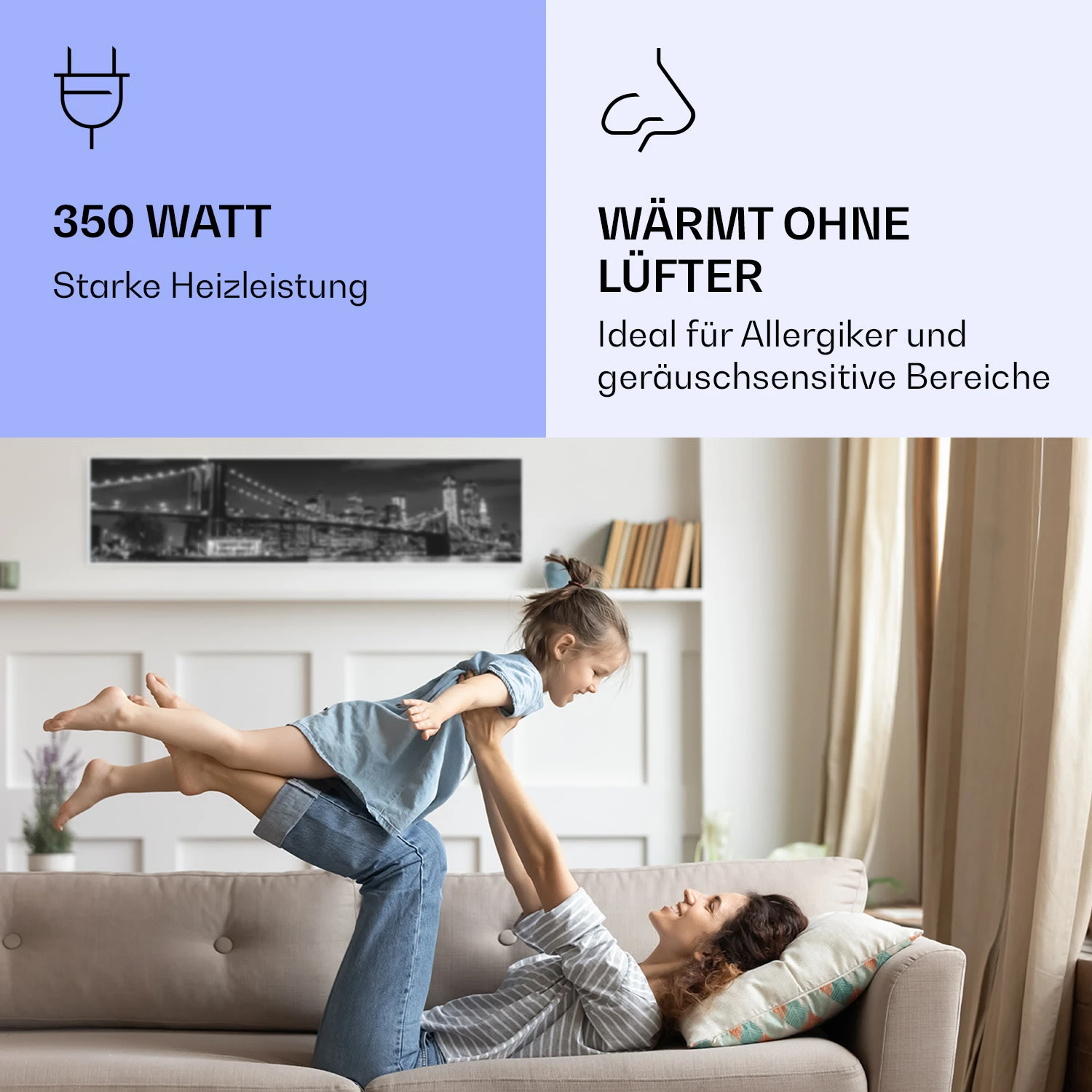 Wonderwall Air Art Smart Infrarotheizung Brücke 120x30cm 350W 7 Wonderwall Air Art Smart Infrarotheizung Brücke 120x30cm 350W – Bild 5