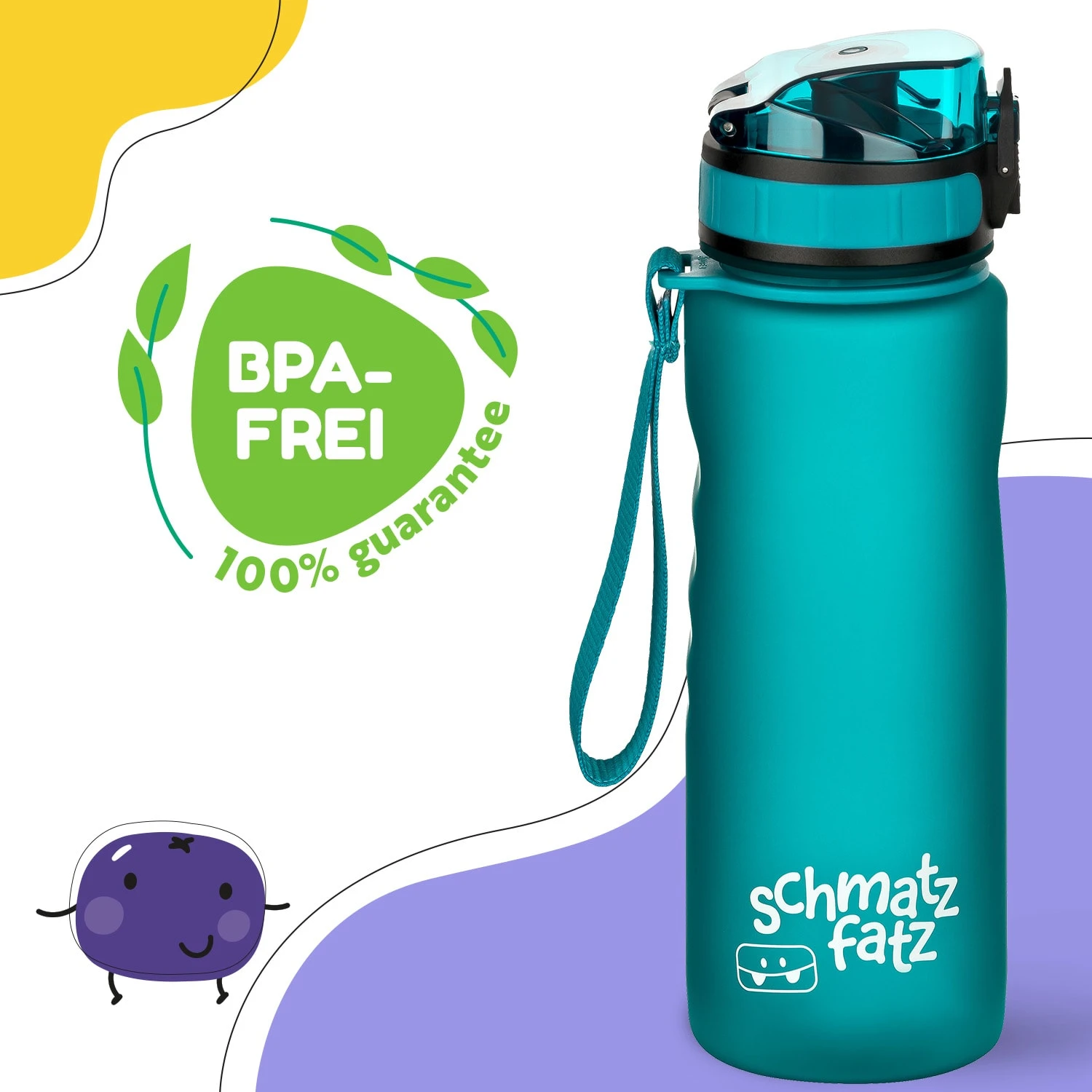 Schmatzfatz Trinkflasche Sportflasche 500 Ml 24 Cm Tritan 4 Schmatzfatz Trinkflasche Sportflasche 500 Ml 24 Cm Tritan – Bild 2