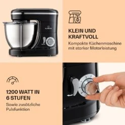 Bella Mini Rührmaschine 1200 W 6 Stufen 4 Liter Edelstahl Pulsfunktion -Haushaltsgeräte Geschäft 10037980 de 0003 logo