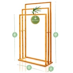 Handtuchhalter 3-fache Handtuchstange 55x100x24 Cm Treppenoptik Bambus -Haushaltsgeräte Geschäft 10038045 yy 0007 logo