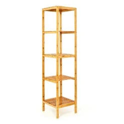 Regal Mehrzweckregal 5 Etagen 34x140x33cm (BxHxT) Kombinierbar Bambus -Haushaltsgeräte Geschäft 10038086 yy 0004 logo
