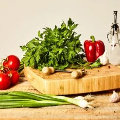 Bambus-Hackbrett 30 X 6,8 X 30 Cm (BxHxT) Standfüße Haltegriff Pflegeleicht -Haushaltsgeräte Geschäft 10038092 yy 0006 logo