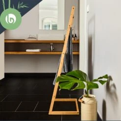 Handtuchhalter 4-fache Handtuchstange 40x98x28 Cm Leiteroptik Bambus -Haushaltsgeräte Geschäft 10038126 yy 0004 logo