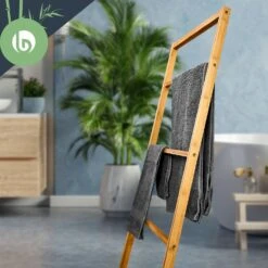 Handtuchhalter 4-fache Handtuchstange 40x98x28 Cm Leiteroptik Bambus -Haushaltsgeräte Geschäft 10038126 yy 0005 logo