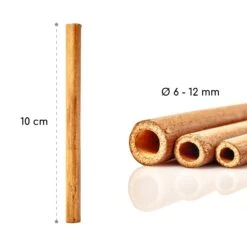 Bambusröhrchen 70 Stück Je 10 Cm Länge Holzfarben -Haushaltsgeräte Geschäft 10038136 yy 0007 logo
