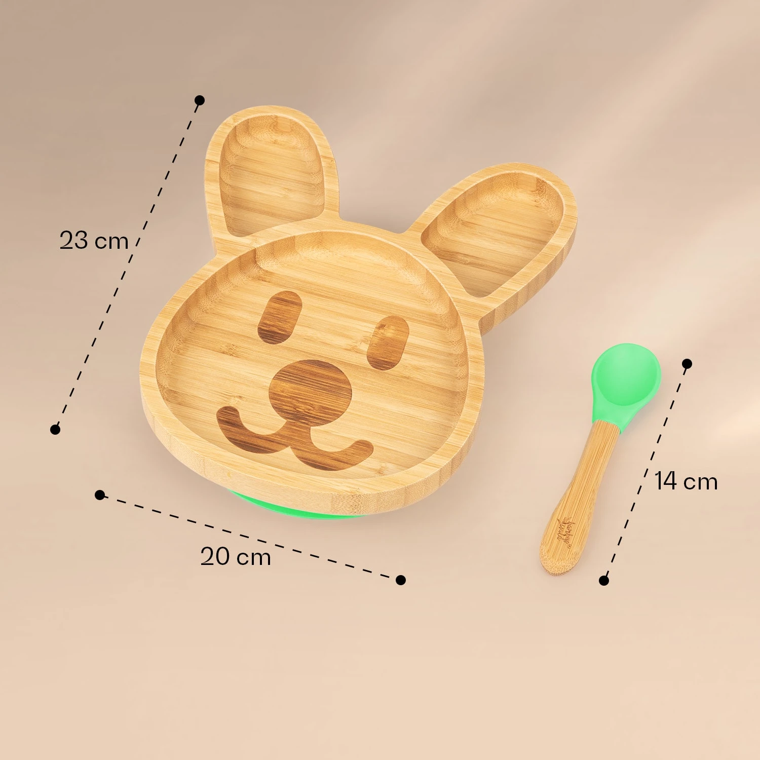 Kindergeschirr Bambusteller & Löffel 250 Ml Inkl. Saugnapf 18 X 18 Cm 8 Kindergeschirr Bambusteller & Löffel 250 Ml Inkl. Saugnapf 18 X 18 Cm – Bild 6