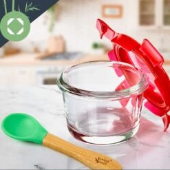 Babygläser 6er-Set Bunte Deckel Luftdichter Verschluss Geschmacksecht -Haushaltsgeräte Geschäft 10038298 yy 0005 logo