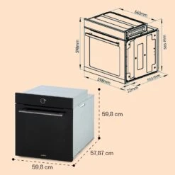 Illuminosa Smart Einbaubackofen 2800W 11 Funktionen App-Steuerung -Haushaltsgeräte Geschäft 10038335 yy 0007 dimensions